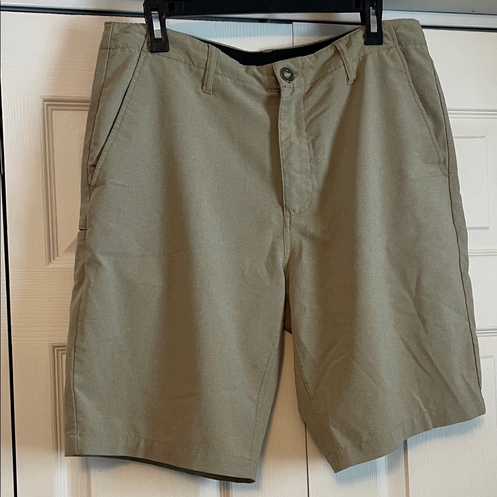 Volcom Men's Khaki Flat Front Shorts